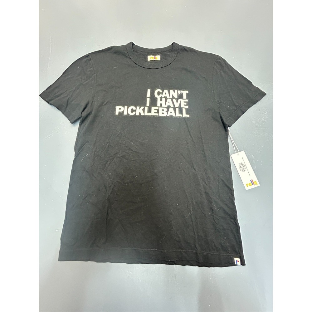 Rally Club T Shirt Men's Medium Black I Can't I Have Pickleball Graphic NWT